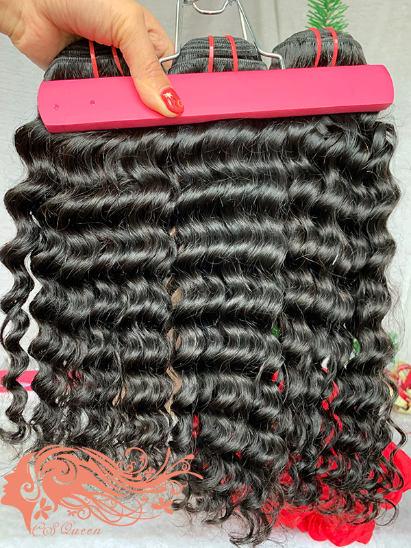 Csqueen Mink hair Water Wave 14 Bundles Natural Black Color 100% Human Hair - Click Image to Close